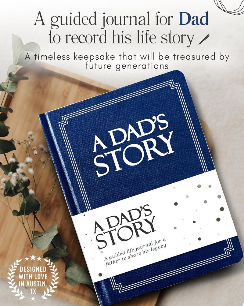 Coco & Lan Dad's Life Story Journal (Hardcover): A Meaningful Keepsake for Dad to Share His Journey and Memories, Book Includes 250+ Prompt Questions, Sentimental Gifts for Father's Day, Birthday & Christmas - Image 3